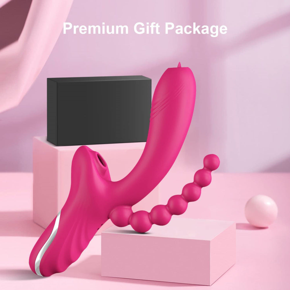 Vibromasseur Triple Action – Point G, Clitoris, Anale, pour elle