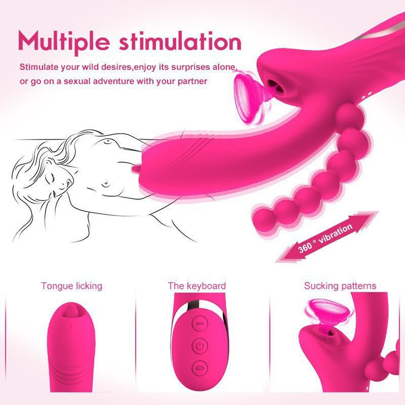 Vibromasseur Triple Action – Point G, Clitoris, Anale, pour elle