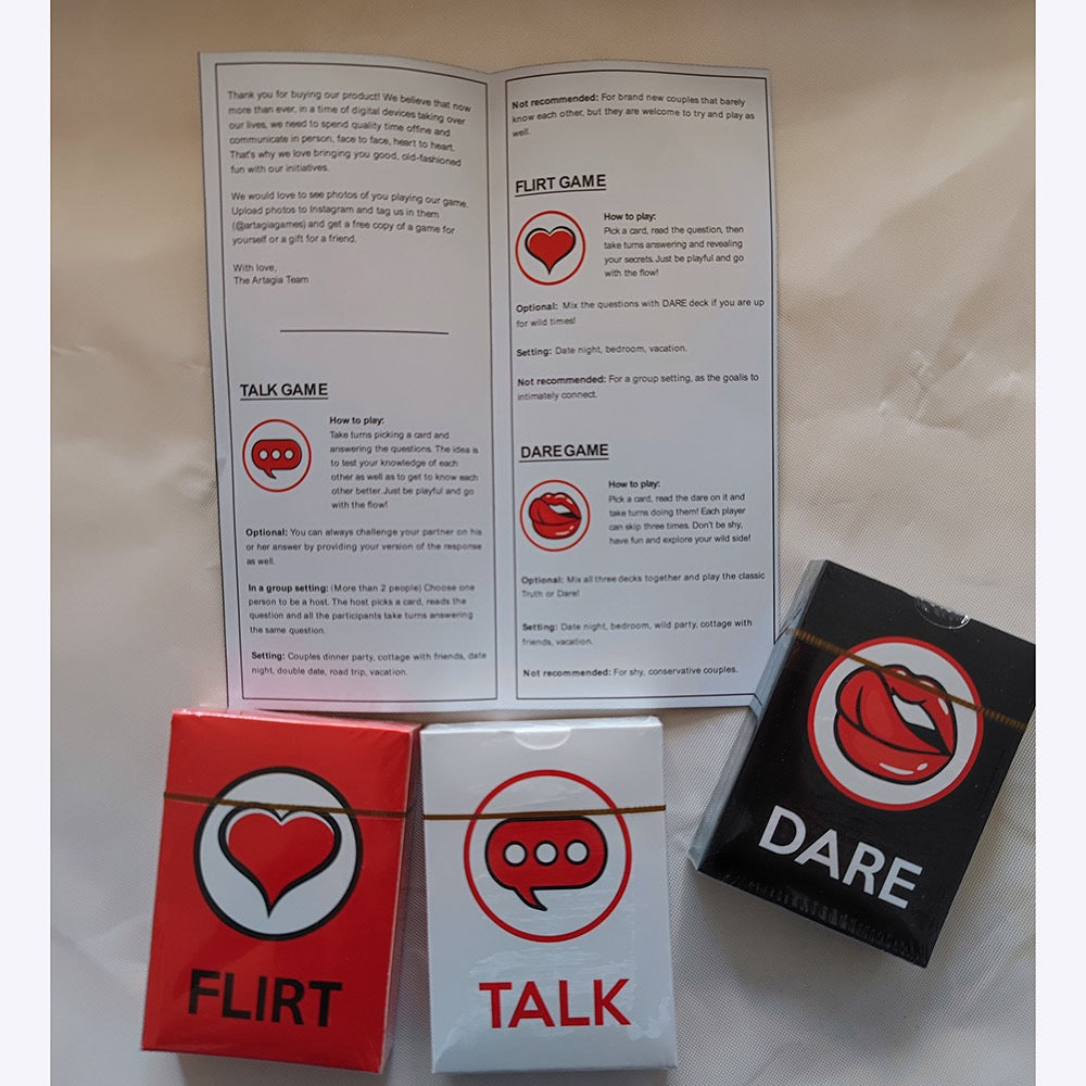 Trilogie de Cartes Érotiques – Jeu Sexy Intime, pour couple