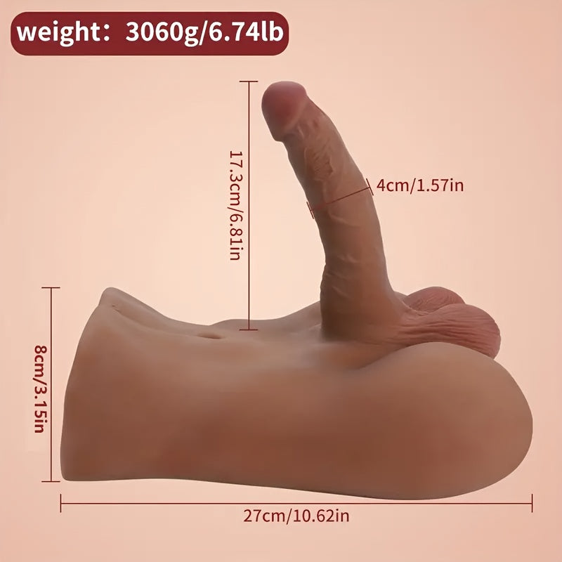 demi-Torse Masculin Ultra Réaliste avec Pénis XXL – Fantasme Pour Elle et Pour Lui
