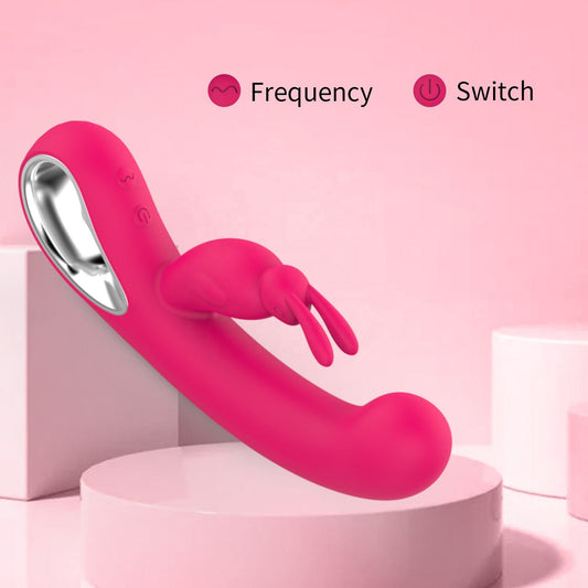 Vibromasseur Dildo – Double Stimulation - lapin pour clitoris, pour elle