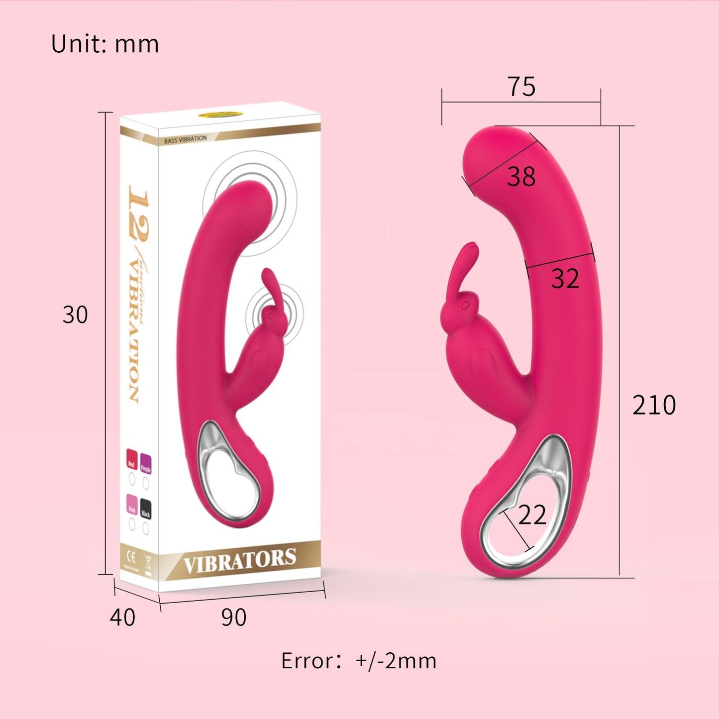 Vibromasseur Dildo – Double Stimulation - lapin pour clitoris, pour elle