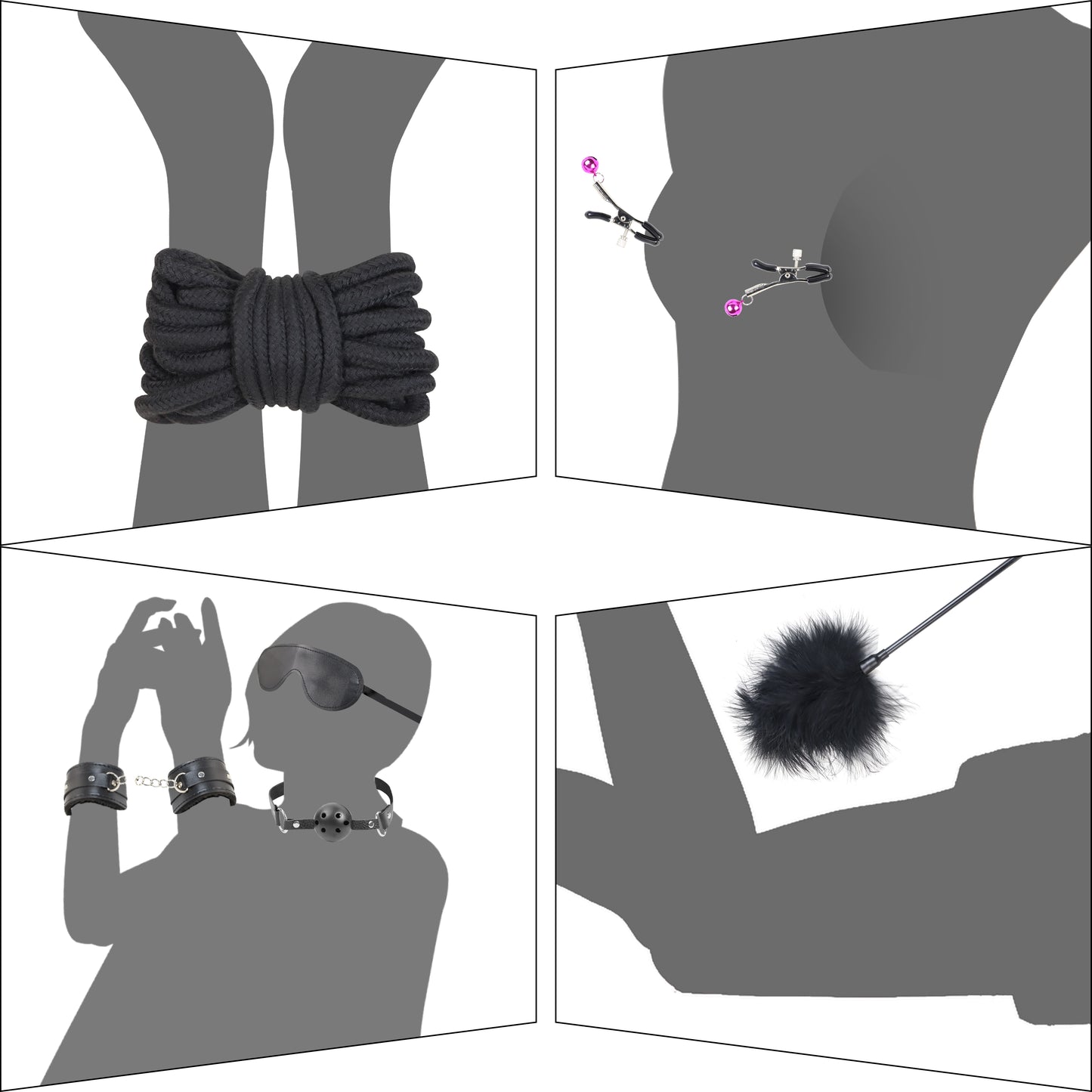 Kit de Soumission BDSM Complet – Plaisir et Domination, pour couple