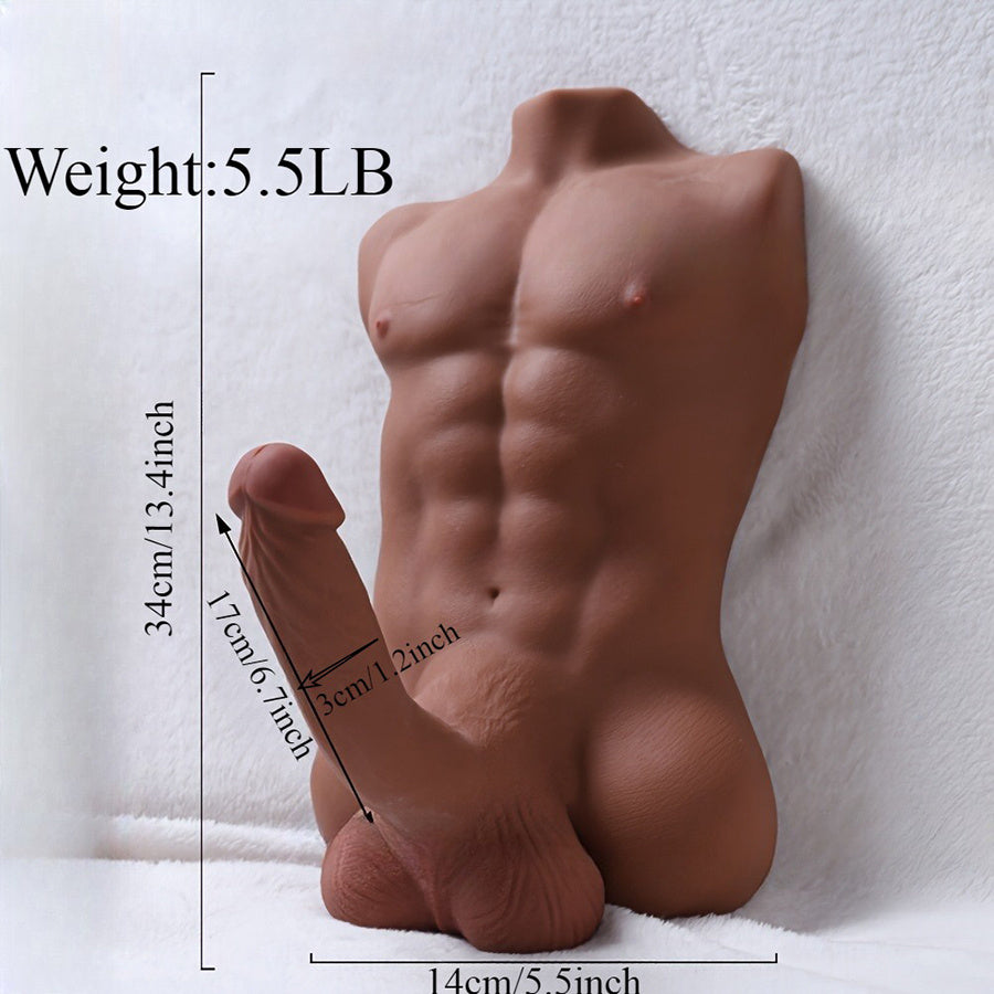 Torse Masculin Sculpté Ultra Réaliste avec Pénis XXL – pour Elle, pour Lui